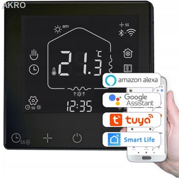 ESCO TC-710B WIFI TUYA CZARNY Sterowanie Podłogowe